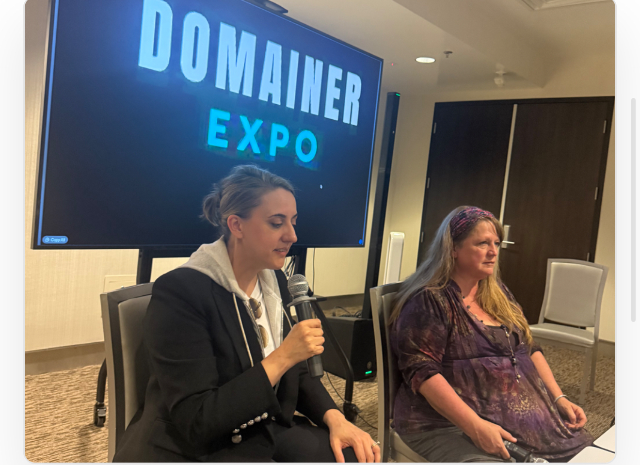 DomainerExpo attendees at networking event